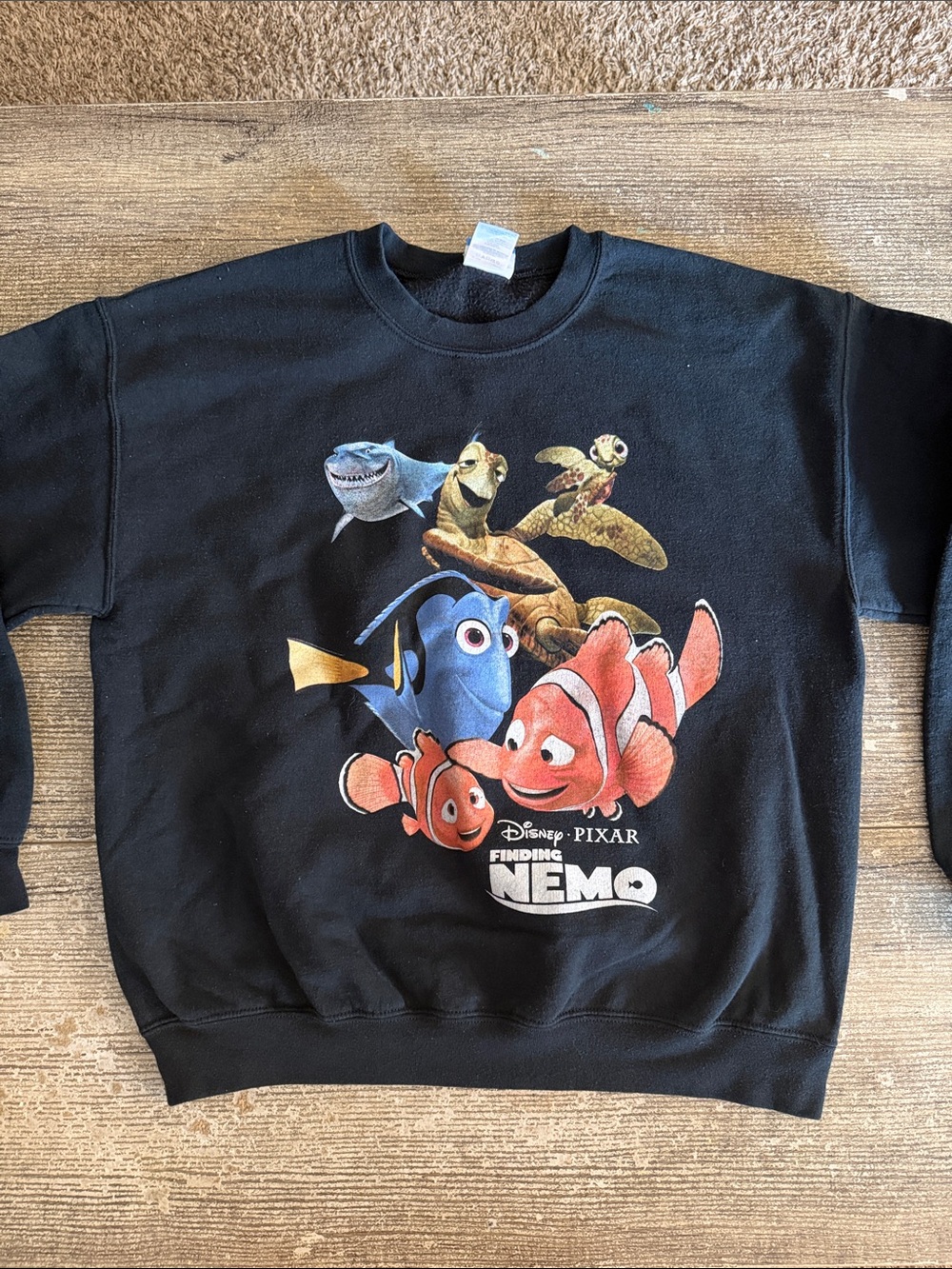 Vintage Disney Pixar Finding Nemo cast graphic crewneck sweatshirt - Freeze tag